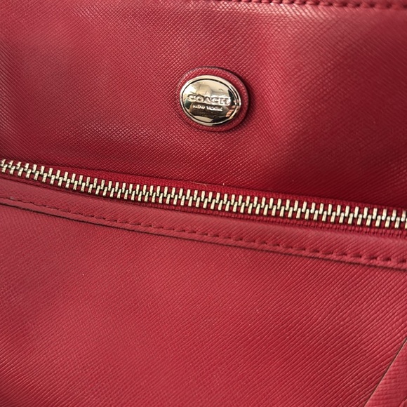 Coach Red Leather Bag Purse - vintage! - Picture 7 of 7